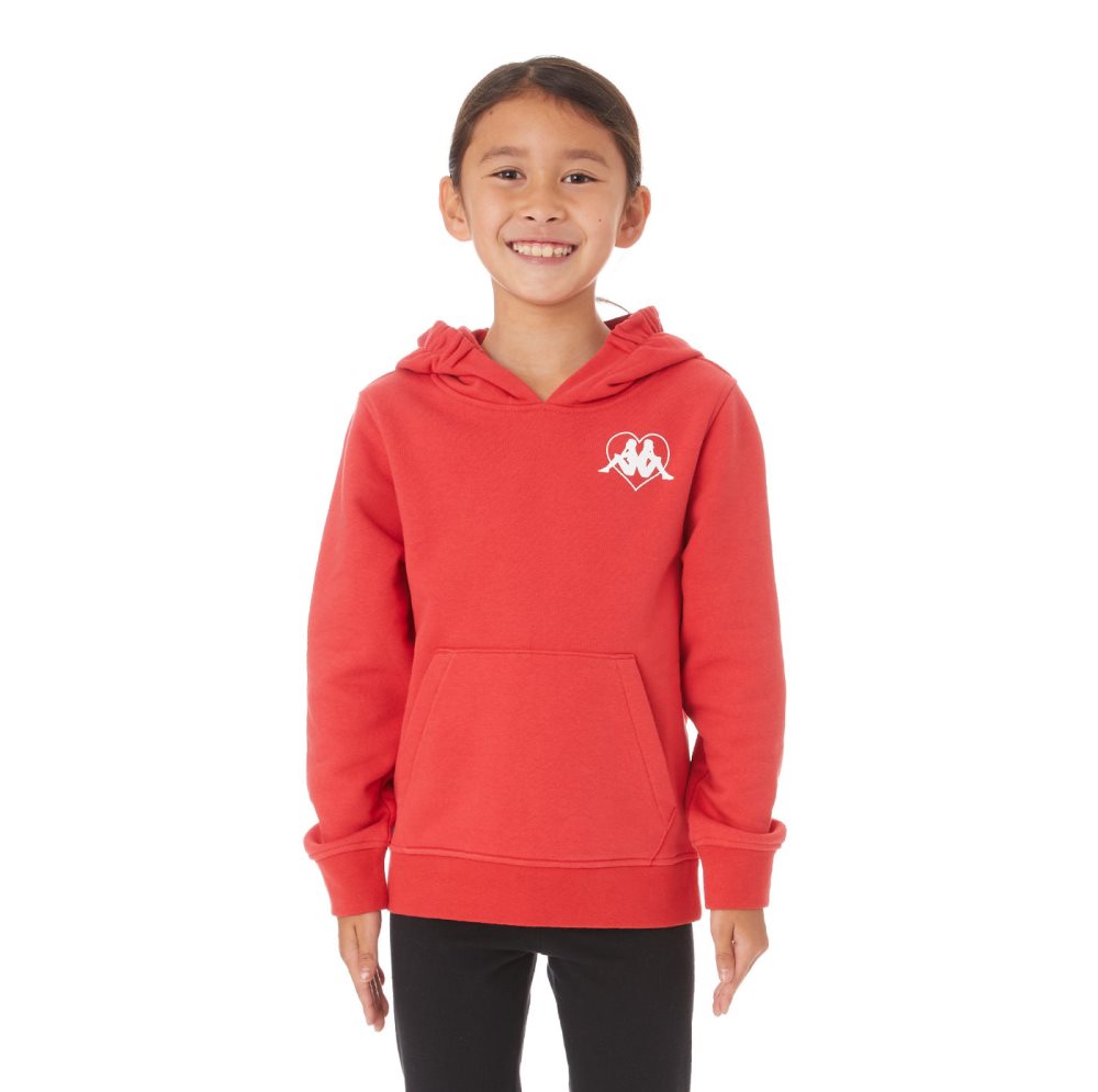 Sudadera Con Capucha Kappa Authentic Love Torun Rojos | 81652-NCTX