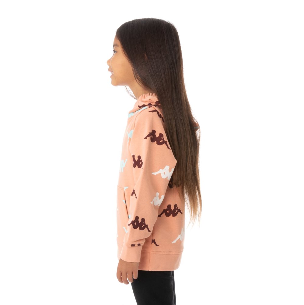 Sudadera Con Capucha Kappa Authentic Sneek Rosas Coral | 02485-QUMD