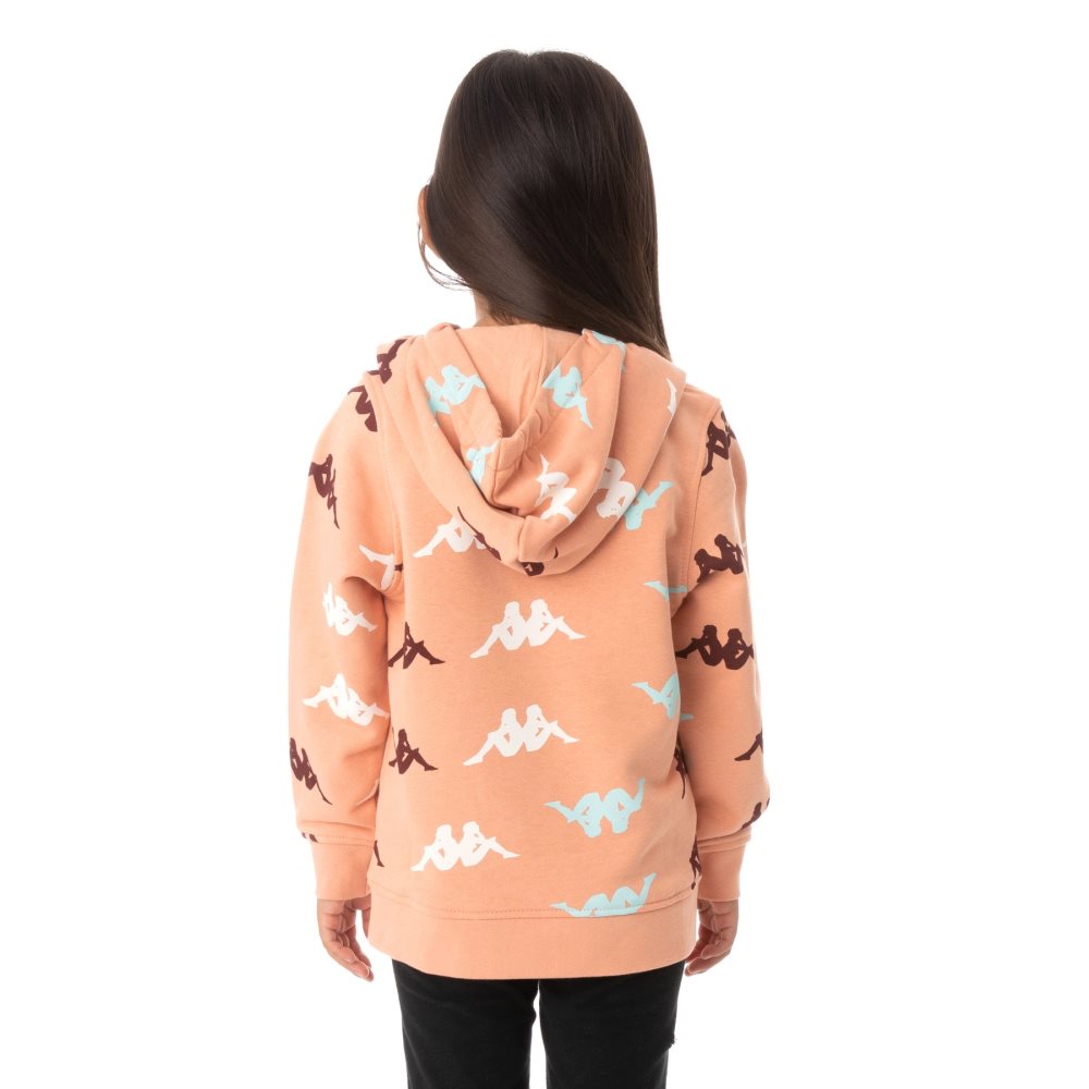 Sudadera Con Capucha Kappa Authentic Sneek Rosas Coral | 02485-QUMD