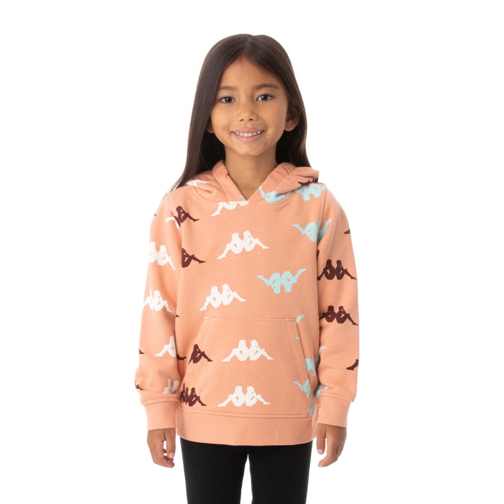 Sudadera Con Capucha Kappa Authentic Sneek Rosas Coral | 02485-QUMD