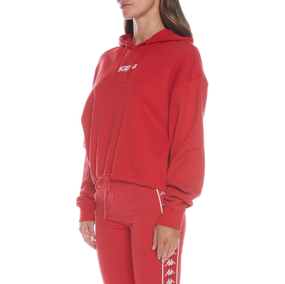 Sudadera Con Capucha Kappa Authentic Voty Rojos | 85263-VORN