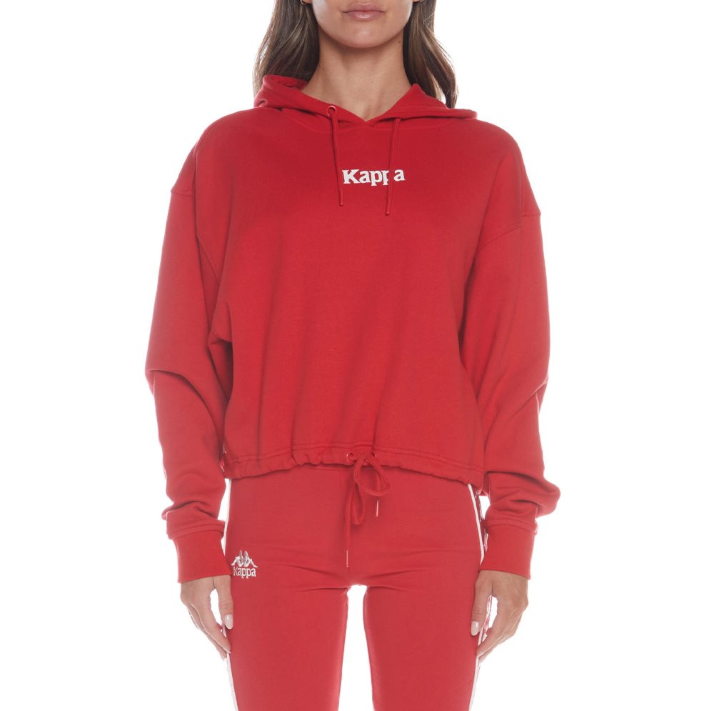 Sudadera Con Capucha Kappa Authentic Voty Rojos | 85263-VORN