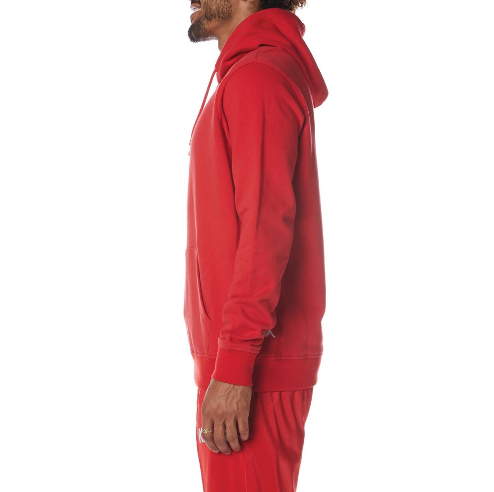 Sudadera Con Capucha Kappa Authentic Vulgund Rojos Blancos | 78634-QKXL