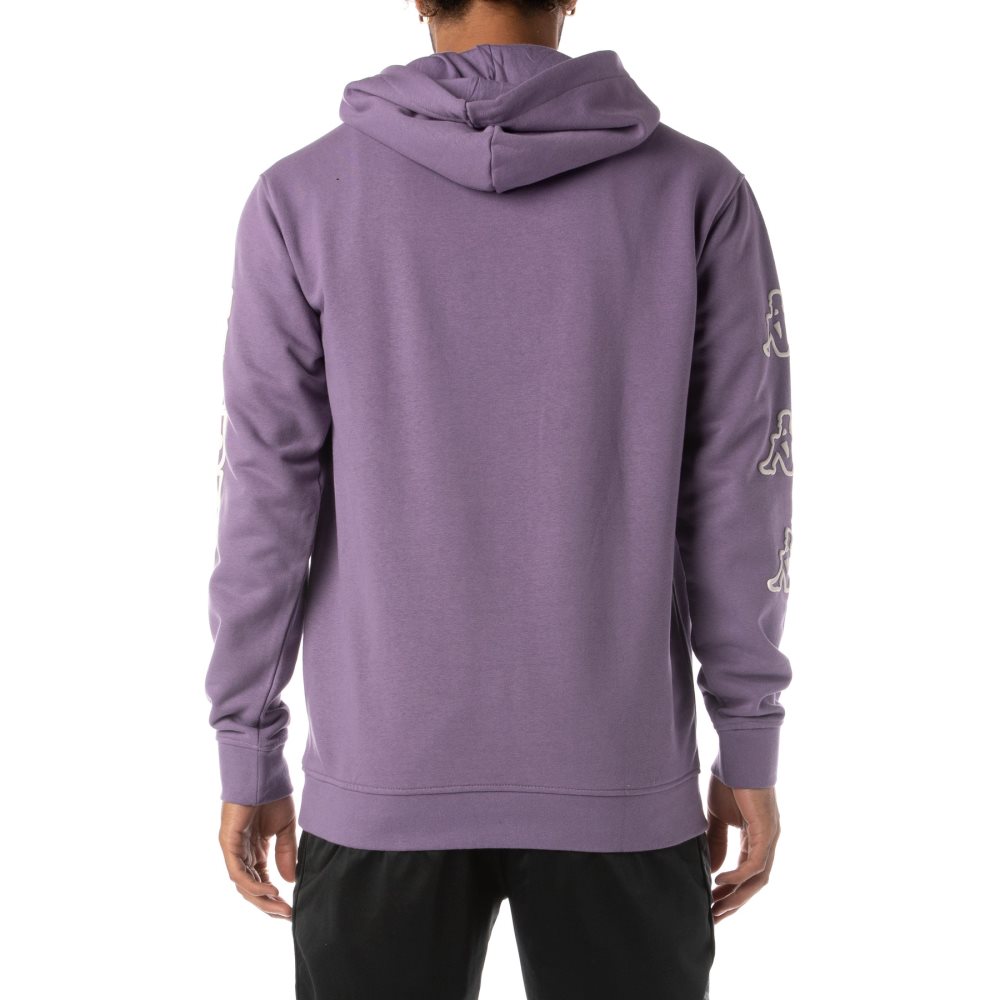 Sudadera Con Capucha Kappa Logo Avo Morados | 20637-SDBR