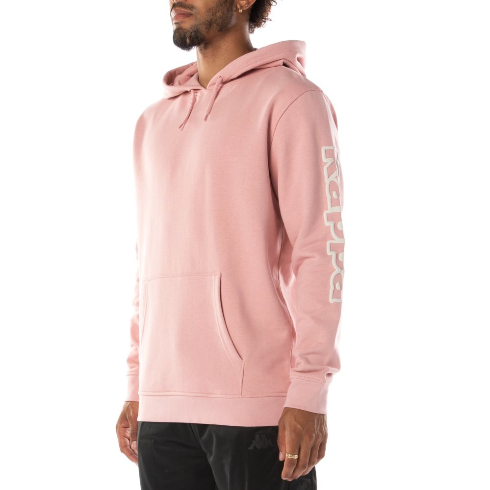 Sudadera Con Capucha Kappa Logo Avo Rosas Claro | 72583-AORW