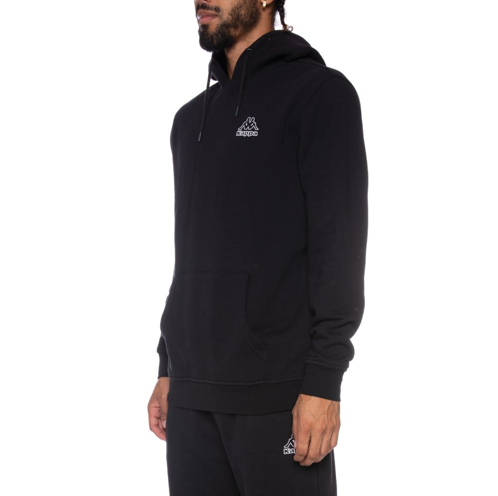 Sudadera Con Capucha Kappa Logo Covington Negros | 42953-TWCR