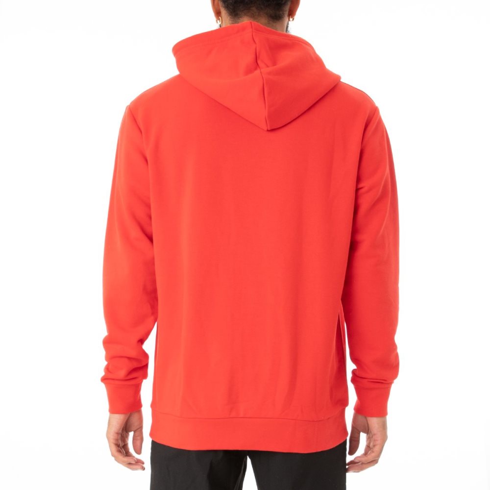 Sudadera Con Capucha Kappa Logo Fleece Caiok Rojos Coral | 26145-FPDZ