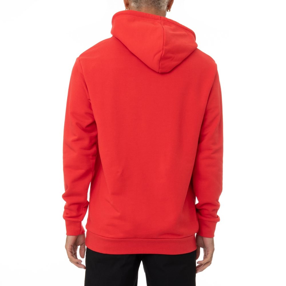 Sudadera Con Capucha Kappa Logo Fleece Zavrok Rojos Coral | 38971-YTUM