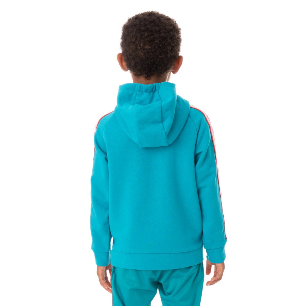 Sudadera Con Capucha Kappa Logo Tape Apet 2 Azules | 31709-JFNP