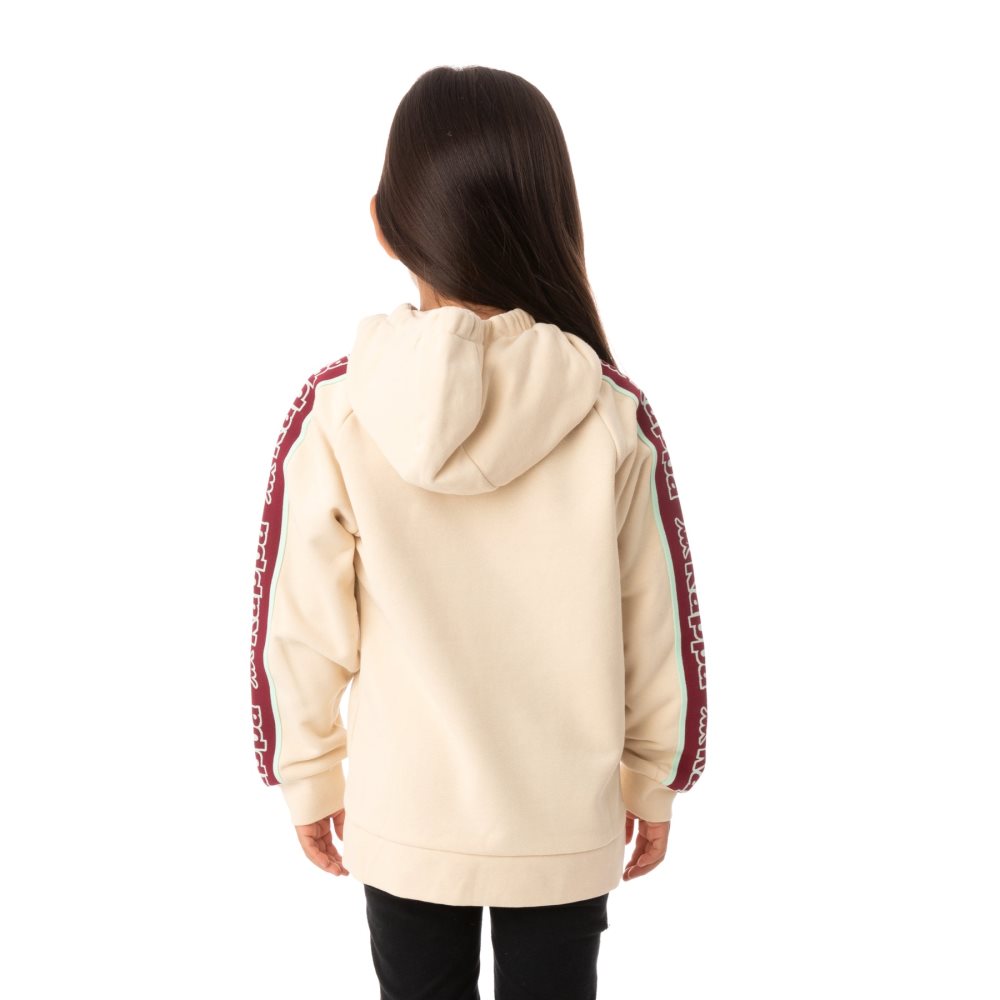 Sudadera Con Capucha Kappa Logo Tape Apet 2 Beige | 65849-LGSH