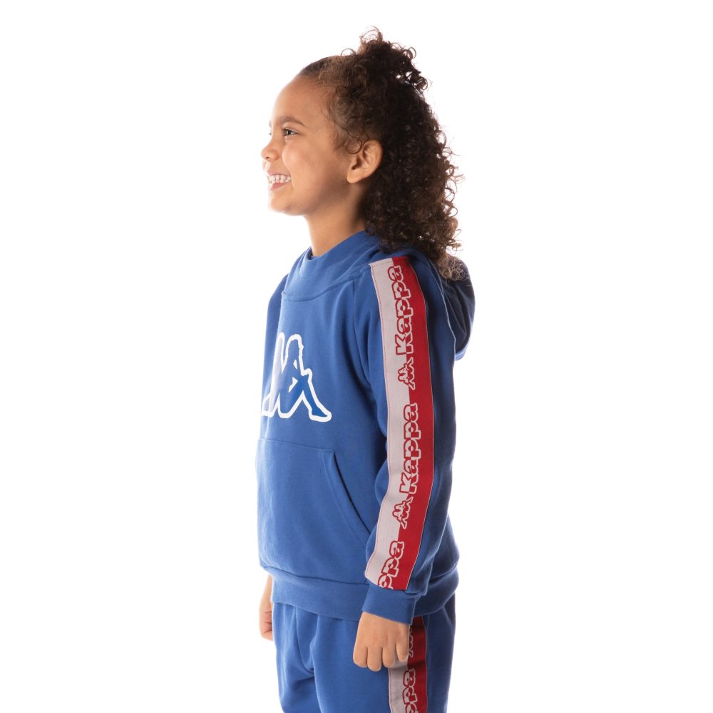 Sudadera Con Capucha Kappa Logo Tape Dapet Azules | 78093-AZPL