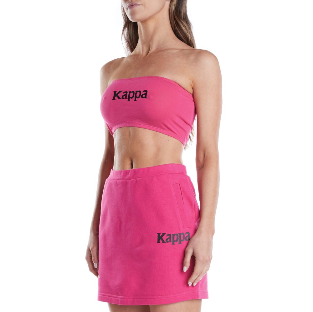 Sujetadores Deportivos Kappa Authentic Ambohidratrimo Tube Top Rosas Negros | 54769-CHQG