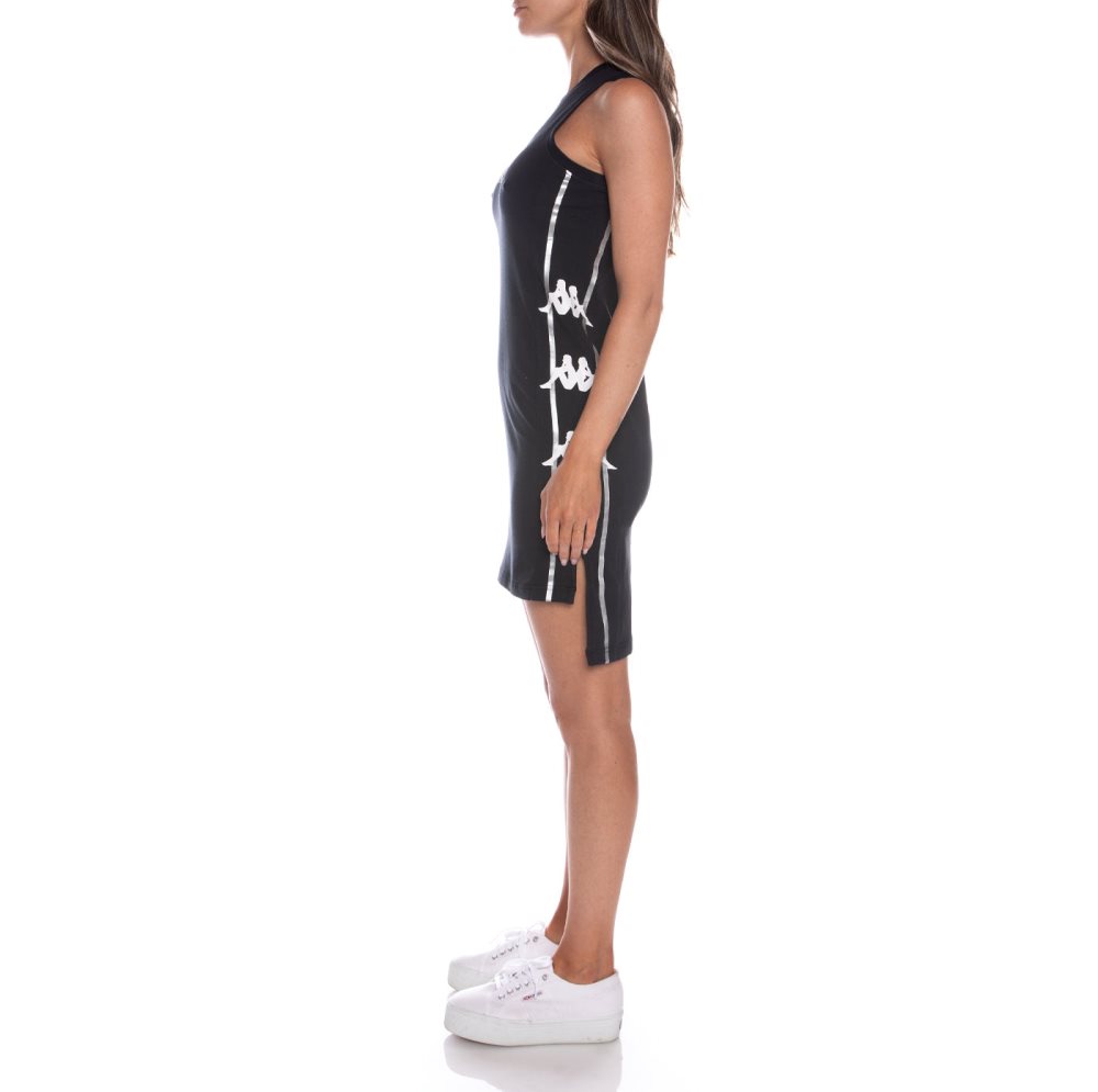 Vestido Kappa Authentic Ryerson Negros | 07861-ICOH